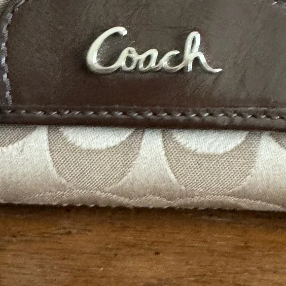 COACH Signature Monogram Wallet and Checkbook Case Set - Picture 3 of 10